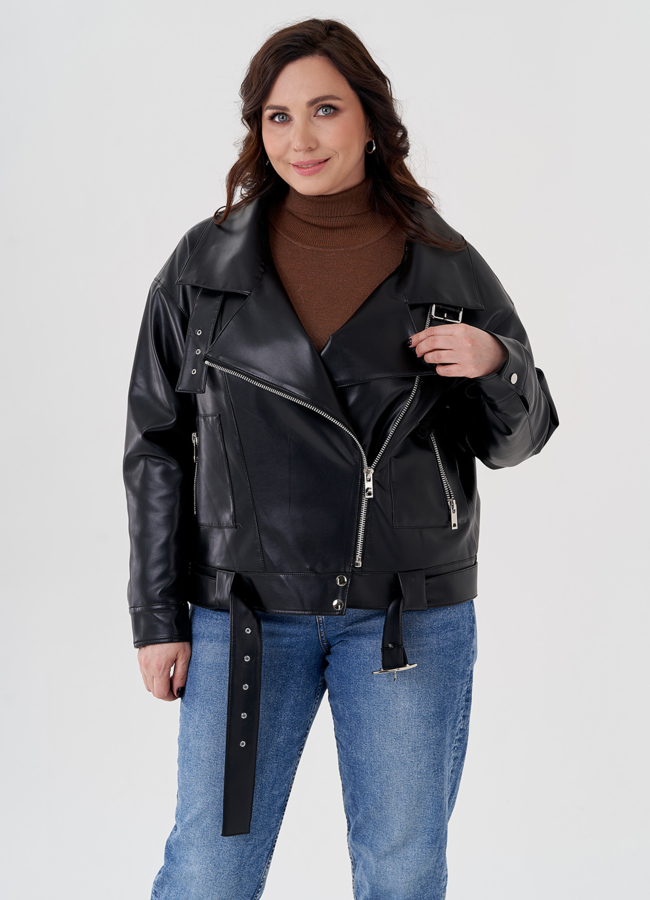 Куртка косуха с отделкой натуральный козлик модель № 3022 в рассрочку