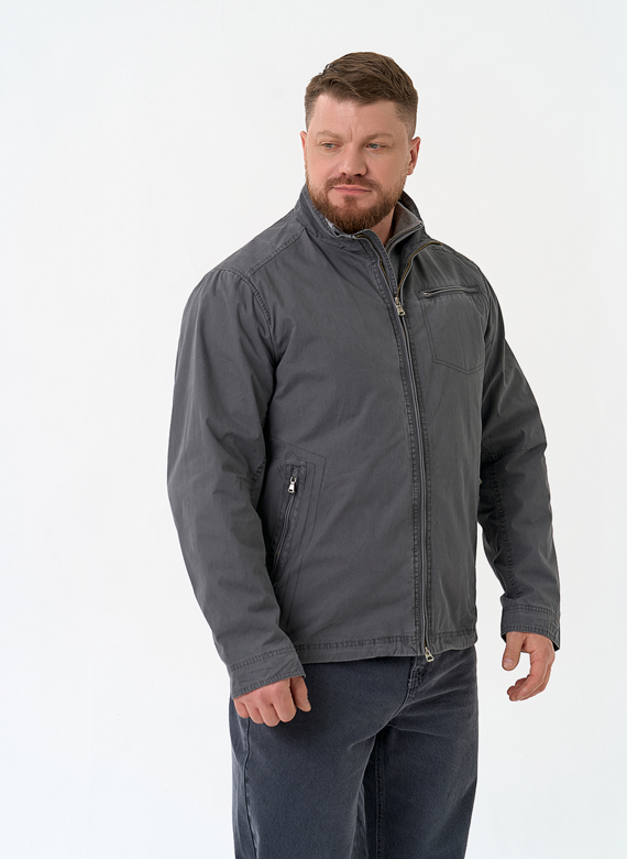 Мужская куртка ветровка с воротником стойкой