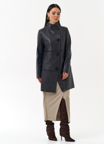 Плащ трансформер из натуральной кожи