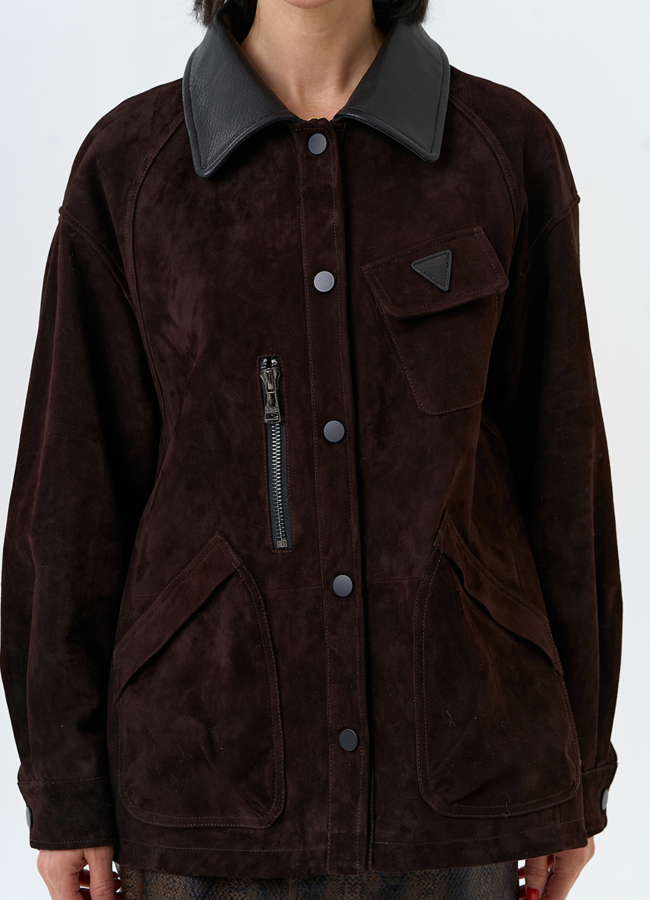 Женская куртка из натуральной замши модель № 32526 универмаг малина