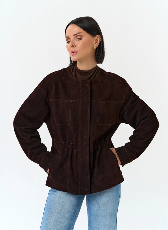 Жакет из натуральной замши фото
