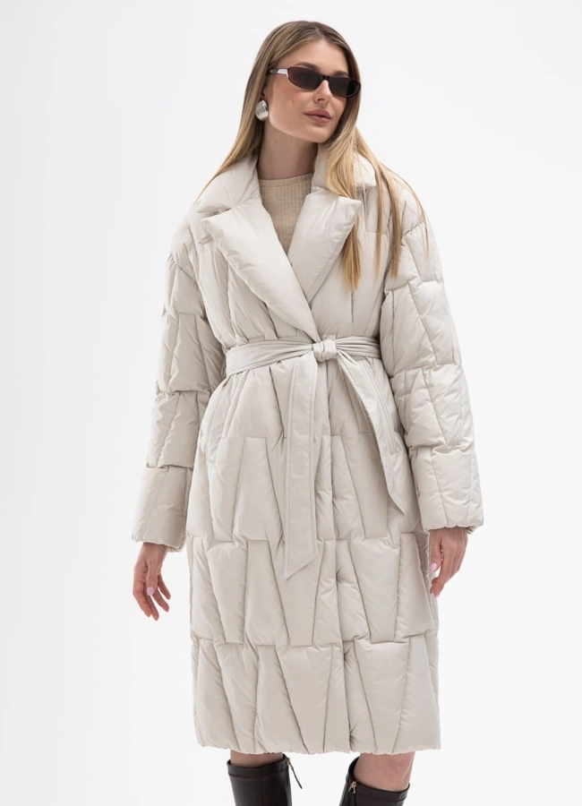 Женский пуховик с английским воротником модель № 31142 универмаг малина