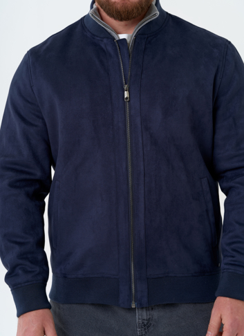 Мужская куртка бомбер из эко замши