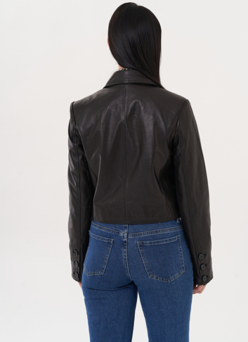 Кожаная куртка-пиджак 