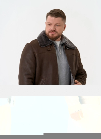 Мужская натуральная дубленка фото