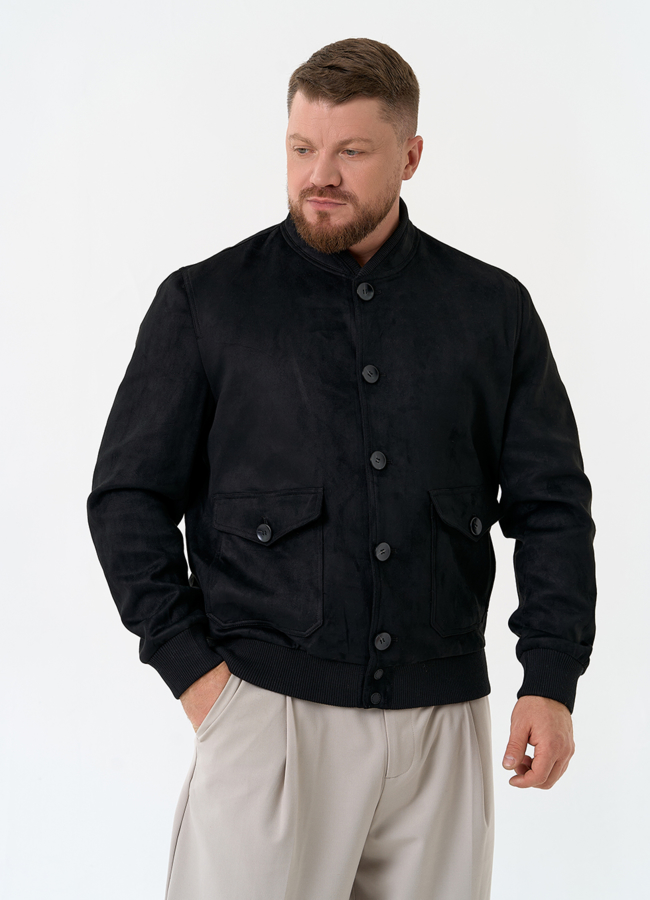 Мужская куртка бомбер из эко замши модель № 32877 универмаг малина