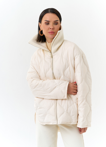 Женская двухсторонняя куртка с высоким воротником