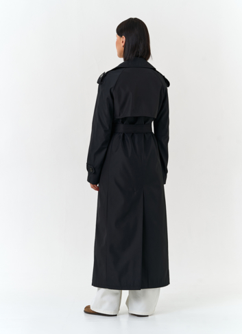 Женский длинный плащ с поясом