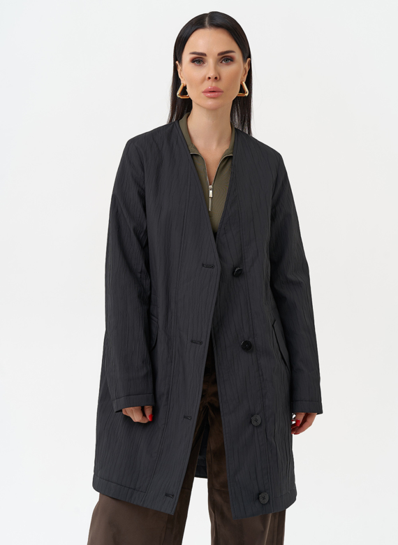 Женское утепленное полупальто трансформер