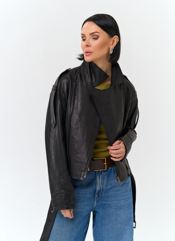 Женская куртка косуха из натуральной кожи