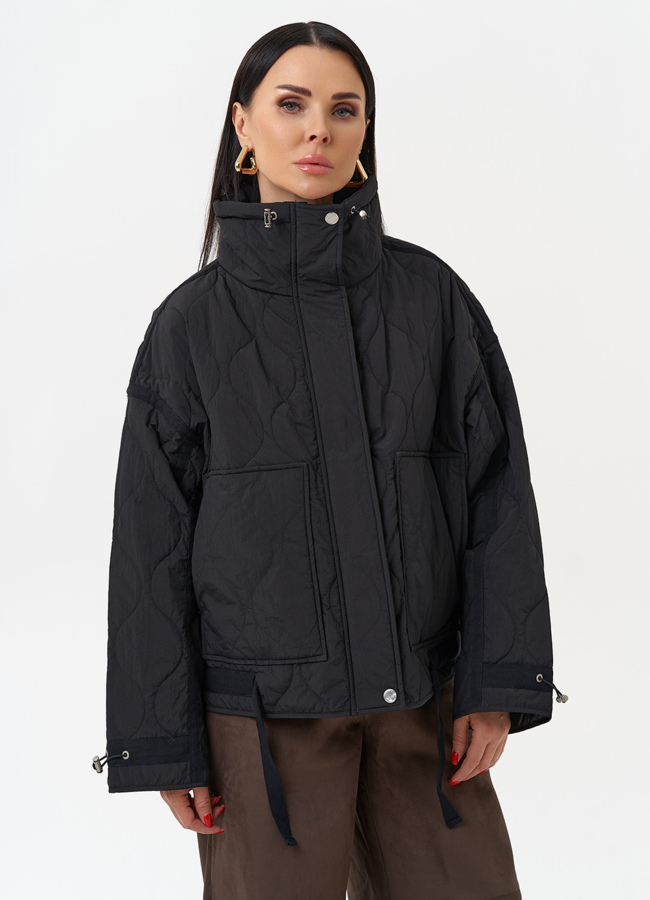 Короткая куртка с воротником стойкой модель № 30049 универмаг малина