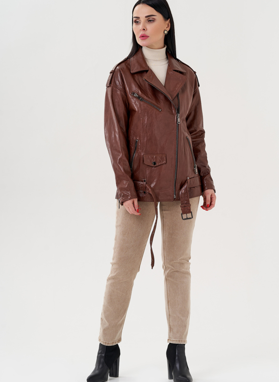 Куртка - косуха коричневого цвета