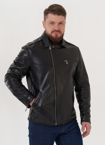 Мужская кожаная куртка "косуха" 