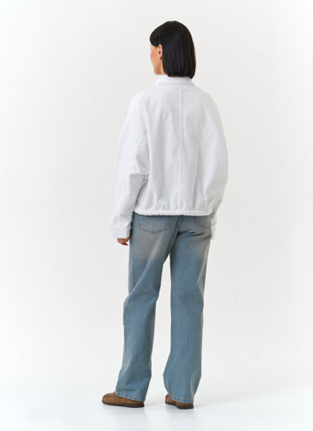 Женская объемная джинсовая куртка 