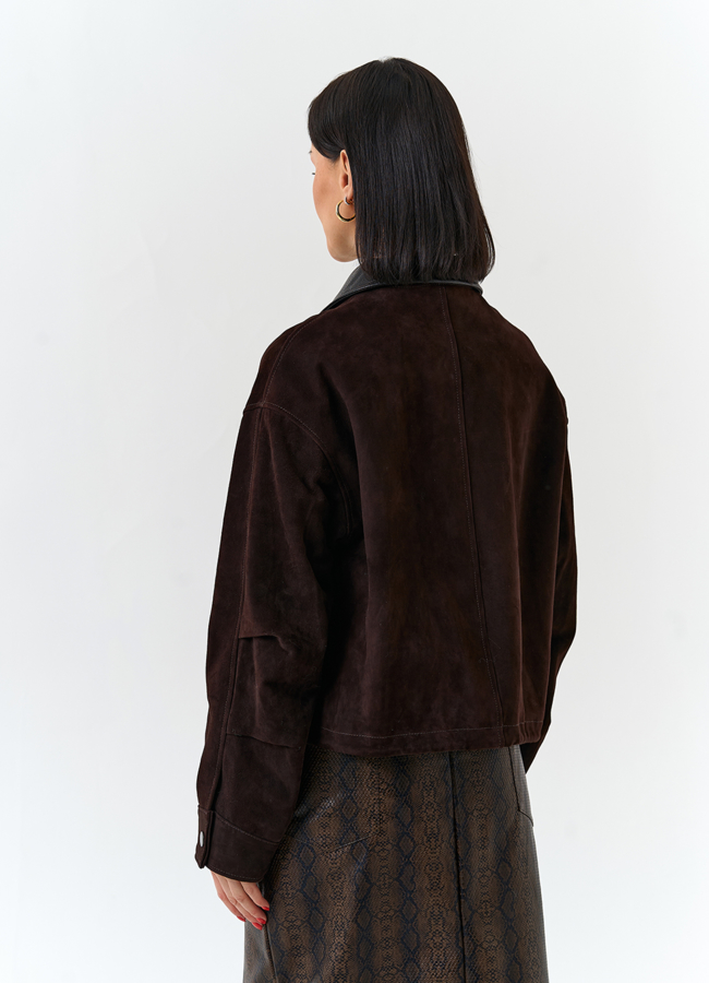 Женская куртка из натуральной замши модель № 32532 в рассрочку