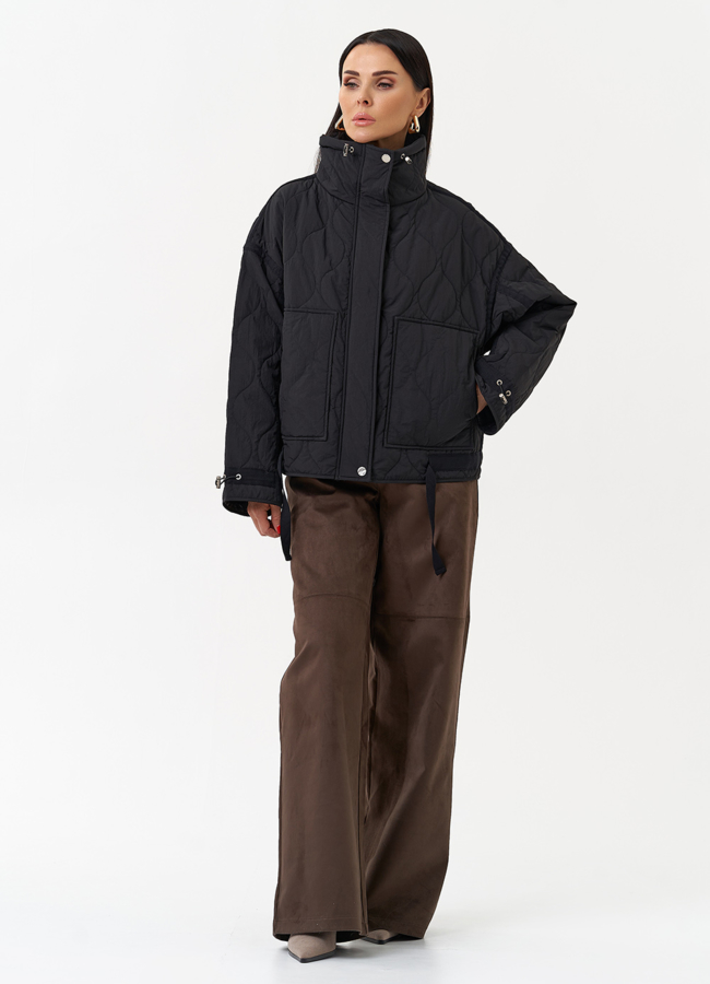 Короткая куртка с воротником стойкой модель № 30049 в кредит