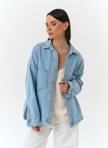 Женская джинсовая куртка рубашка